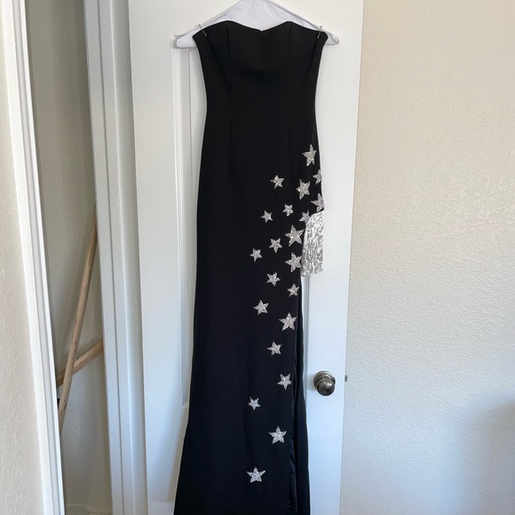 Sherri Hill 54198 Star Beaded Fringe Gown - Picture 3 of 8